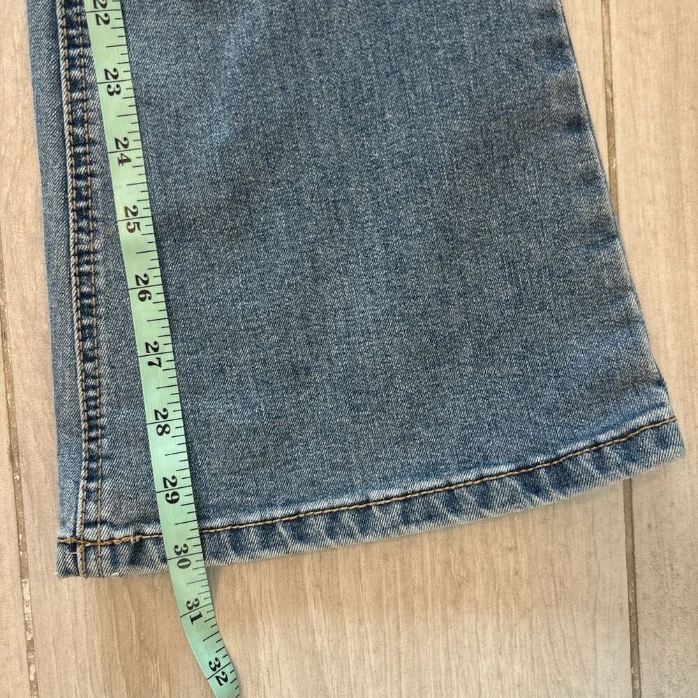 Women’s Boho Hippie Flare Jeans Size 26” Waist Stretch Denim Low Rise - Picture 6 of 8